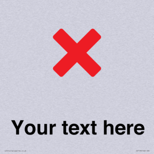 Custom plain background, red cross sign